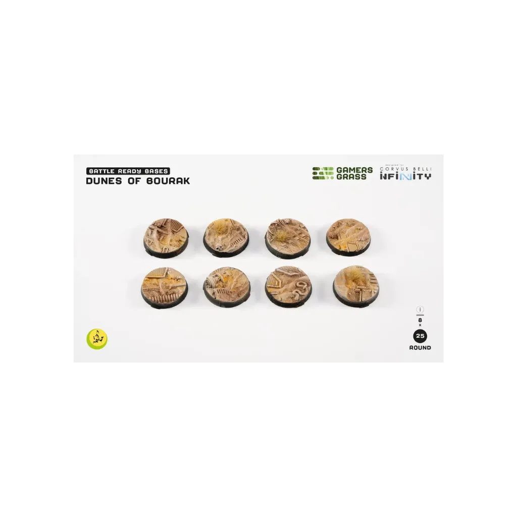 Dunes of Bourak Round 25mm (8x)-Gamers Grass-Radaddel