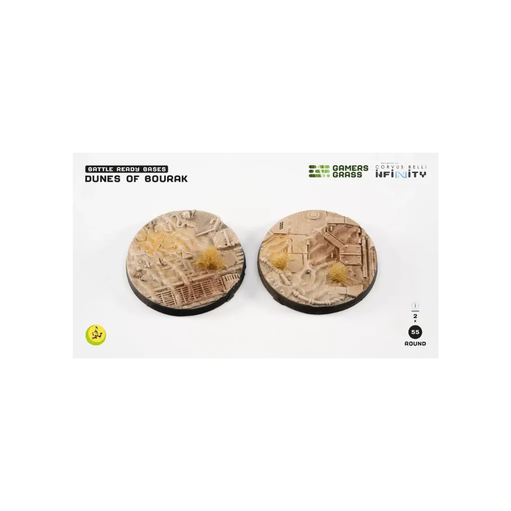 Dunes of Bourak Round 55mm (2x)-Gamers Grass-Radaddel