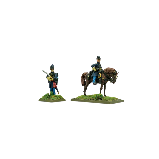 Union Officers Standing (Foot & Mounted)-Warlord Games-Radaddel