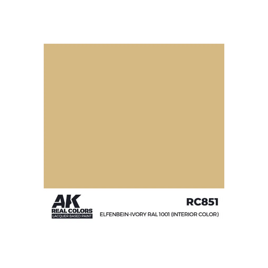AK Real Colors Elfenbein-Ivory RAL 1001 (Interior Color) 17 ml-AK-Interactive-Radaddel