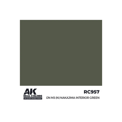 AK Real Colors IJN M3 (N) Nakajima Interior Green 17 ml-AK-Interactive-Radaddel