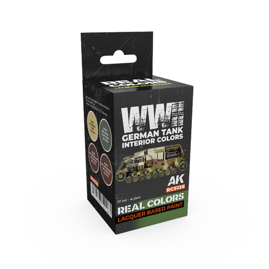 AK Real Colors WWII German Tank Interior Colors SET-AK-Interactive-Radaddel