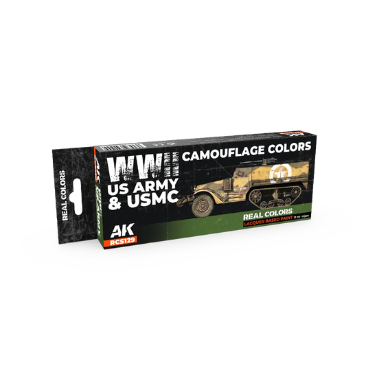 AK Real Colors WWII US Army & USMC Camouflage Colors SET-AK-Interactive-Radaddel