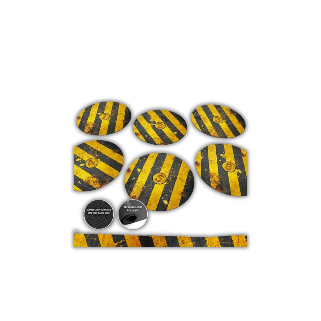 Danger Zone WH40K Neoprene Objective Markers-PWork Wargames-Radaddel