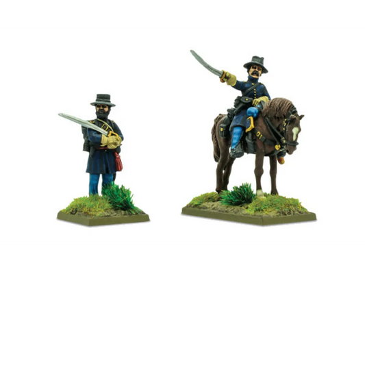Union Officers Standing B (Foot & Mounted)-Warlord Games-Radaddel