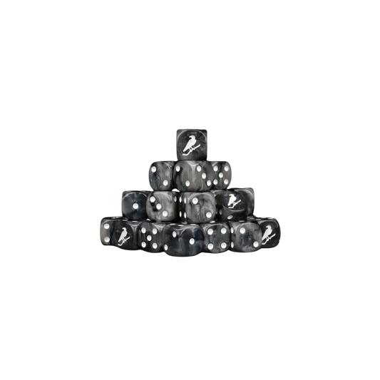 Black Crow Dice 16mm Round (25 Stück)-Baron of Dice-Radaddel