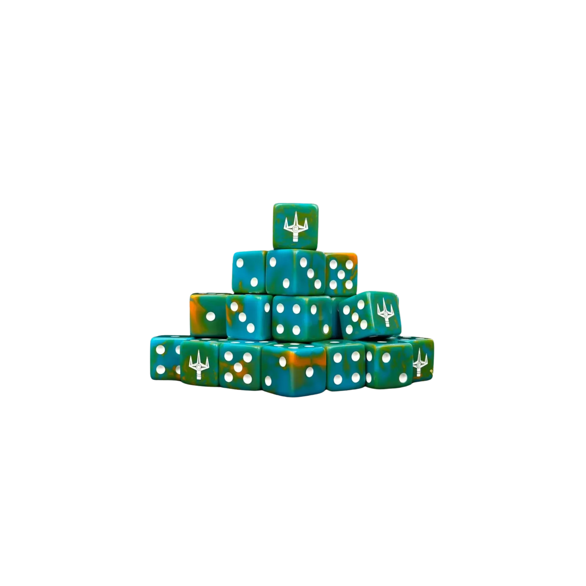 KoW Trident Realm Dice 16mm Square-Baron of Dice-Radaddel