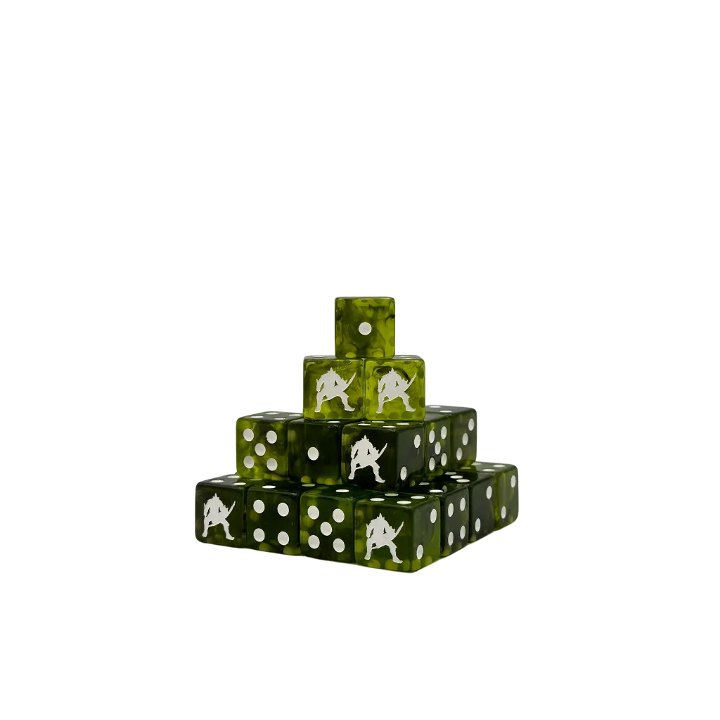 Cave Goblin Green Dice 16mm Square (25 Stück)-Baron of Dice-Radaddel