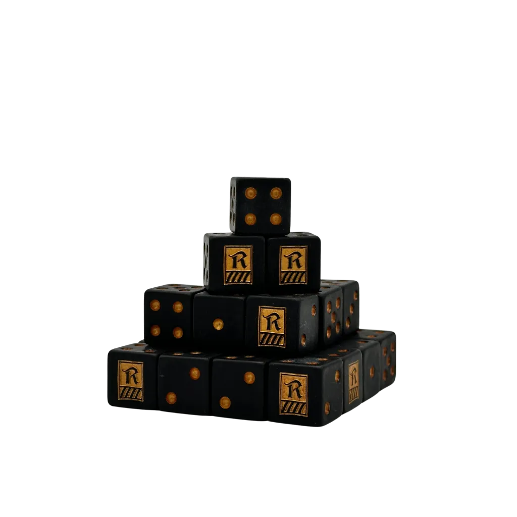 Radaddel Dice Gold Square 16mm (25 Stück)-Baron of Dice-Radaddel
