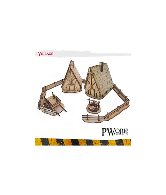 MDF Terrain The Village-PWork Wargames-Radaddel
