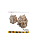 MDF Terrain Town Houses-PWork Wargames-Radaddel