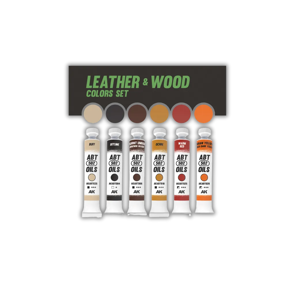 Abteilung 502: Leather & Wood Colors Set-AK-Interactive-Radaddel