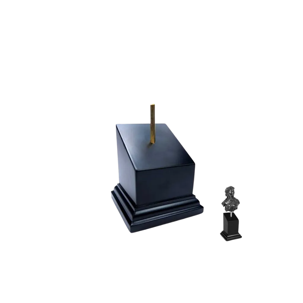 Büste Holzsockel 5x5cm Schwarz-Greenstuff World-Radaddel