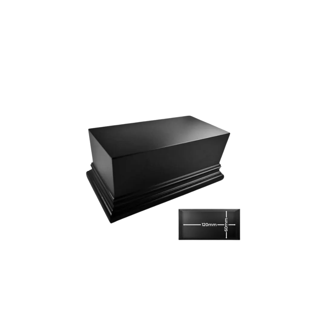 Rechteckiger Ausstellungssockel 12x6cm - Schwarz-Greenstuff World-Radaddel