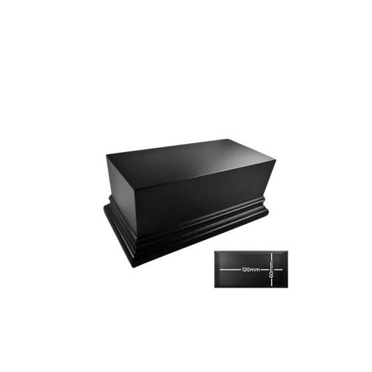 Rechteckiger Ausstellungssockel 12x6cm - Schwarz-Greenstuff World-Radaddel