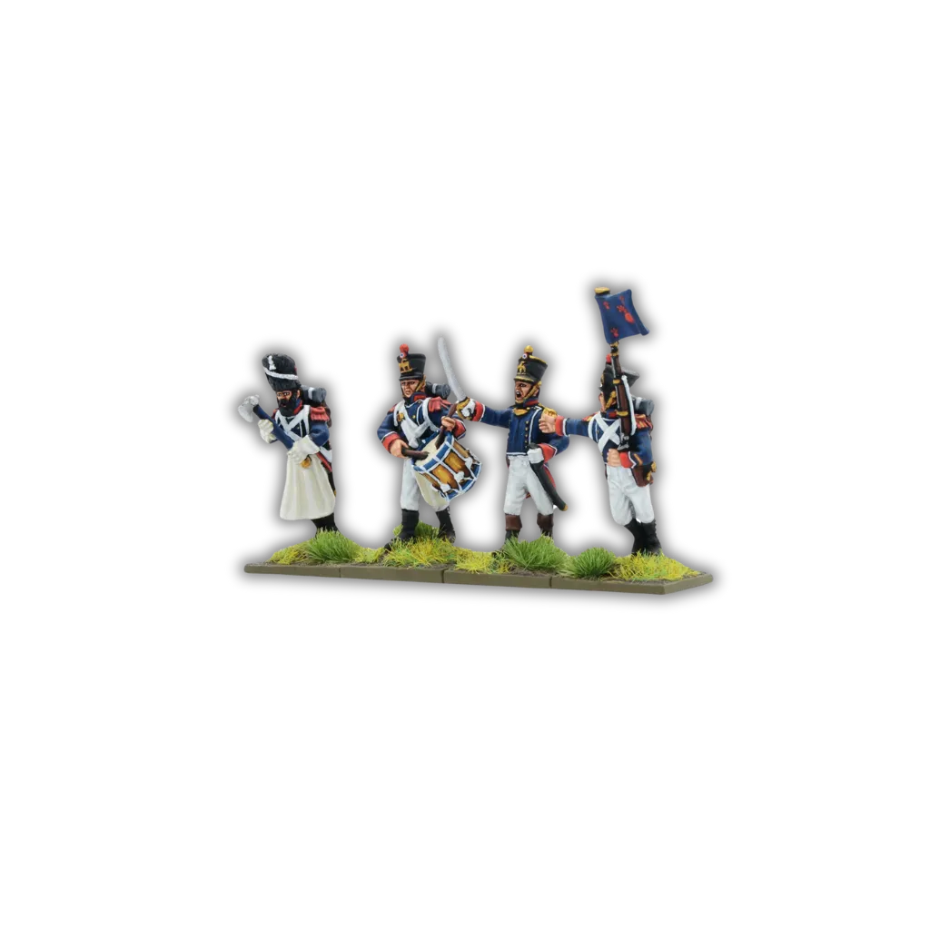 Napoleonic French Young Guard Command Advancing-Warlord Games-Radaddel