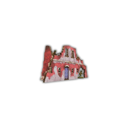 Pre-painted WW2 Normandy Ruined Large House 2-Micro Art Studio-Radaddel