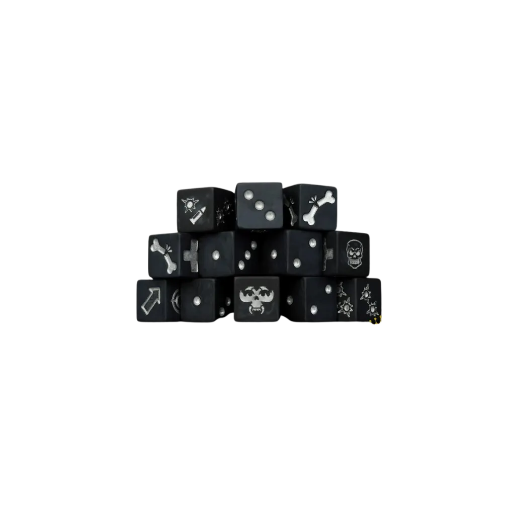 Black Assassin Dice - Skirmish Set-Baron of Dice-Radaddel