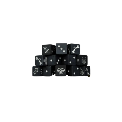 Black Assassin Dice - Skirmish Set-Baron of Dice-Radaddel