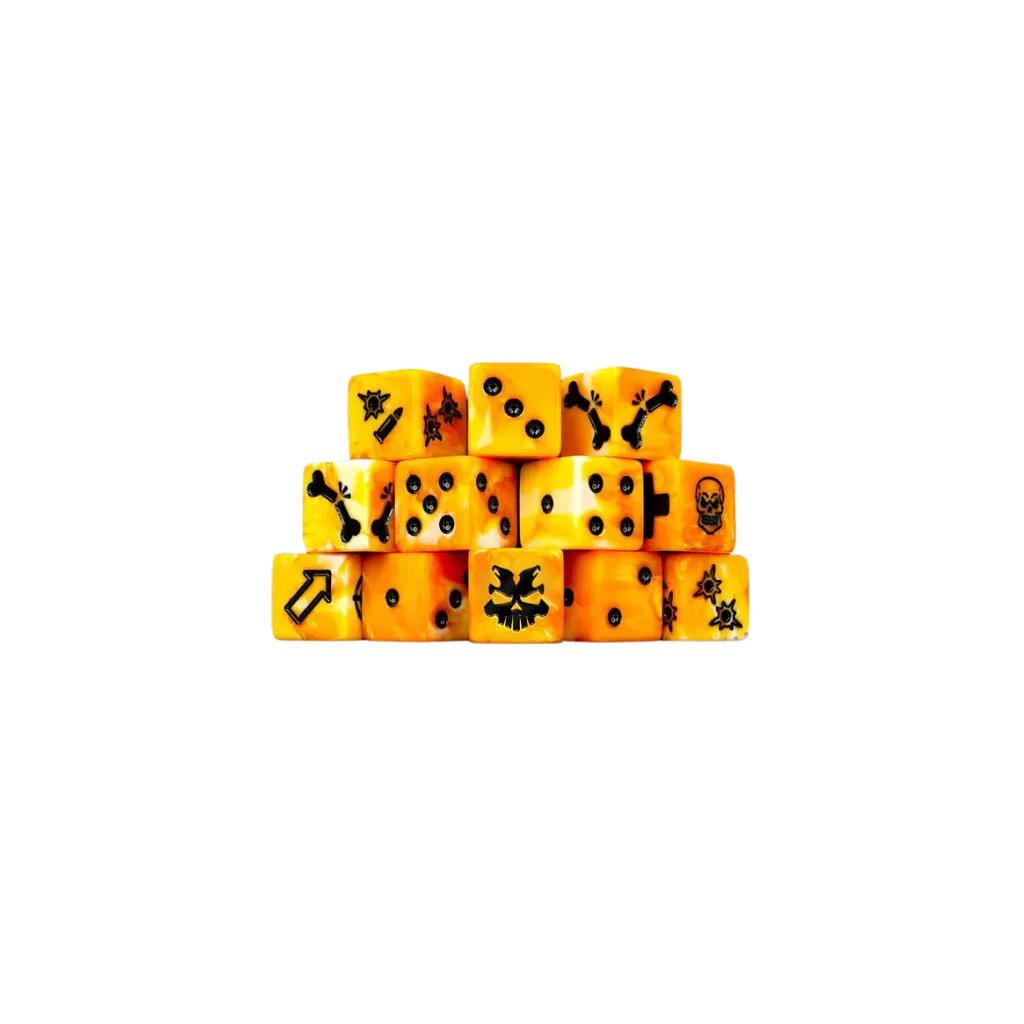 Tiger Stripe Dice - Skirmish Set-Baron of Dice-Radaddel