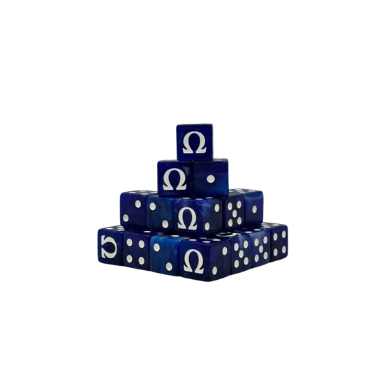 Omega White Dice 16mm Square (25 Stück)-Baron of Dice-Radaddel