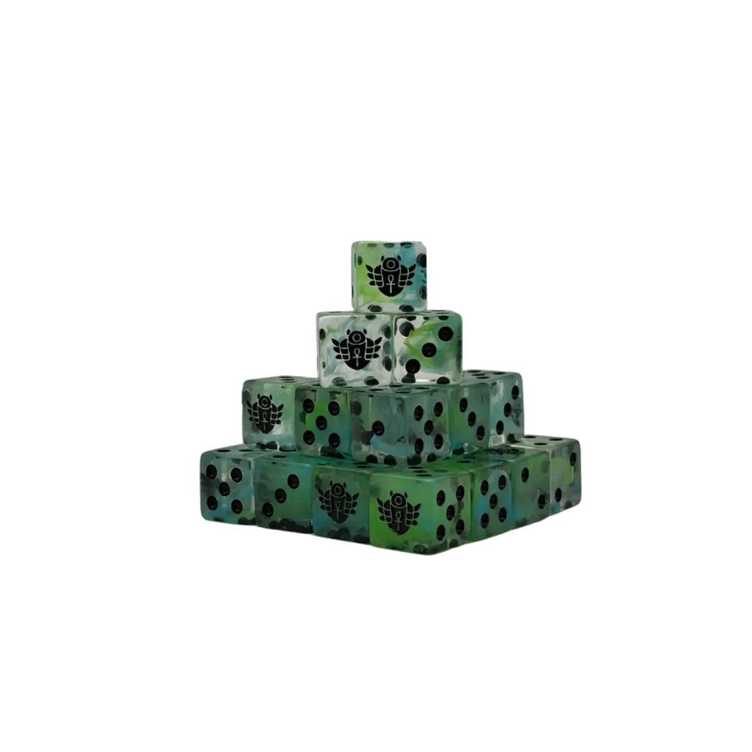 Day of the Dead Scarab Dice 16mm Square (25 Stück)-Baron of Dice-Radaddel