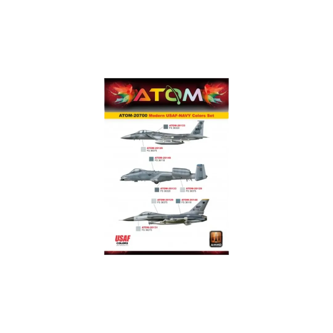 ATOM Modern USAF-NAVY Colors-Mig Jimenez-Radaddel