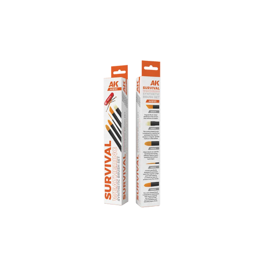 Survival Weathering Brushes Set (5 brushes)-AK-Interactive-Radaddel