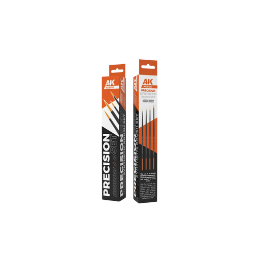 Precision Brushes Set (4 brushes)-AK-Interactive-Radaddel