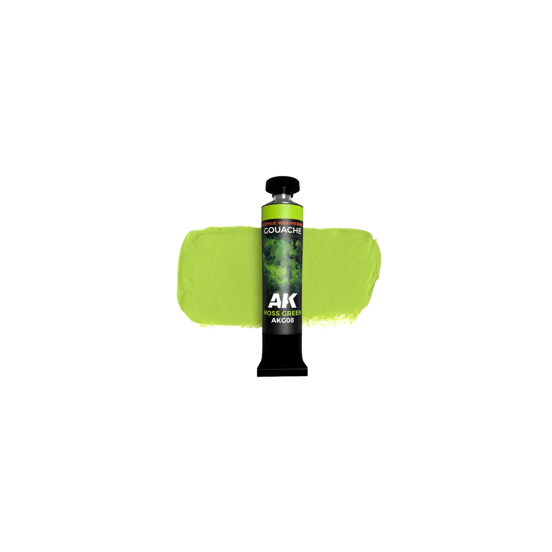AK Gouache Moss Green 20 ml-AK-Interactive-Radaddel