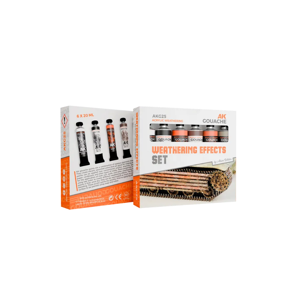 AK Gouaches Weatherings Effects Set-AK-Interactive-Radaddel