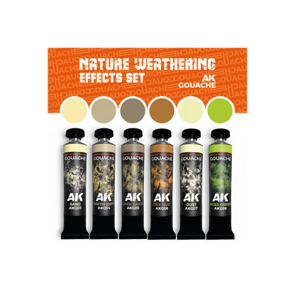 AK Gouaches Nature Weathering Effects Set-AK-Interactive-Radaddel