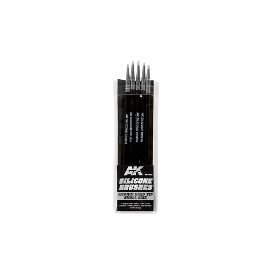 Set of 5 Silicone Brushes Medium Hard Tip Small AK-AK-Interactive-Radaddel