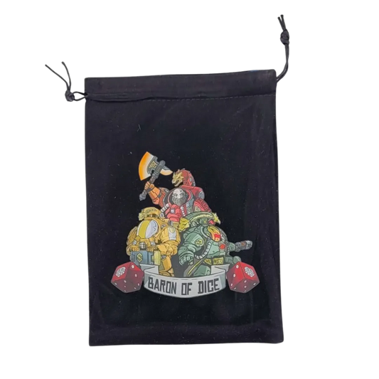 Premium Black Dice Bag - Space Dwarves-Baron of Dice-Radaddel