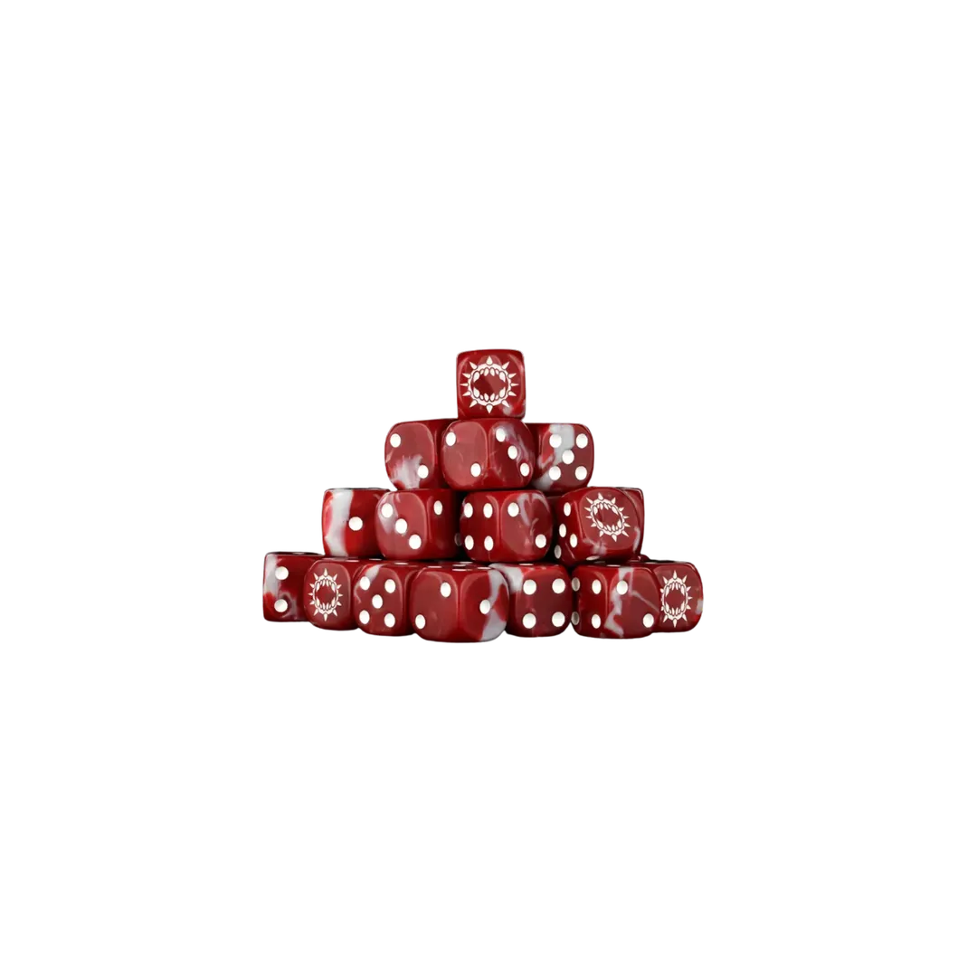 Carnage 3 Dark Red Dice 16mm Round (25 Stück)-Baron of Dice-Radaddel
