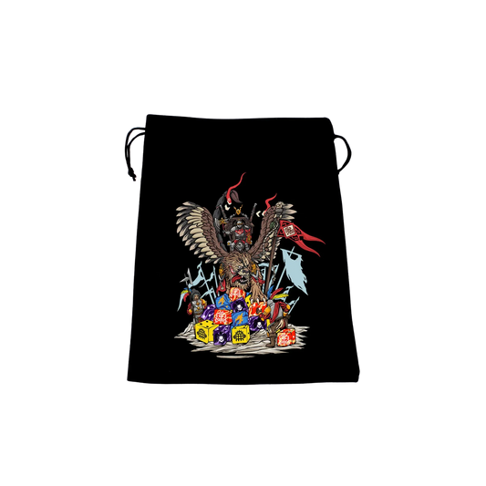 Premium Black Dice Bag - Hippogryph Knight-Baron of Dice-Radaddel
