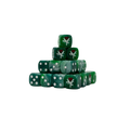 White Reincarnate Dice Round 16mm (25 Stück)-Baron of Dice-Radaddel