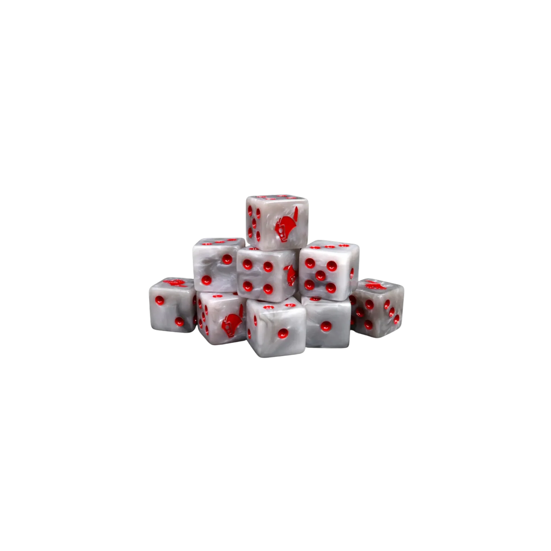 Robot Helm White Dice Square 16mm (25 Stück)-Baron of Dice-Radaddel