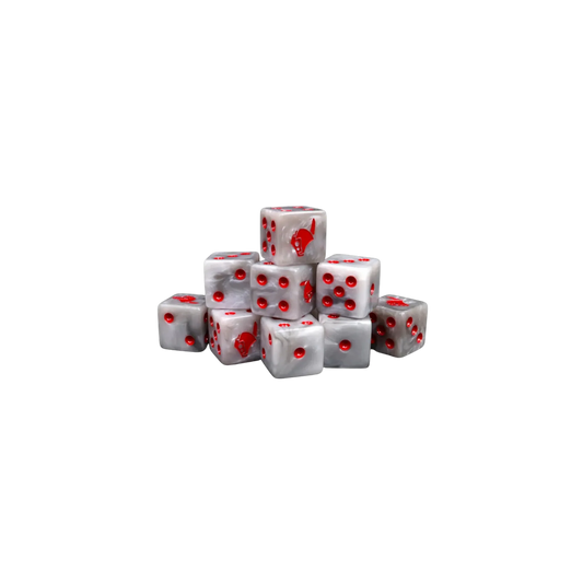 Robot Helm White Dice Square 16mm (25 Stück)-Baron of Dice-Radaddel
