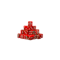 Universal Peace Red Dice Square 16mm (25 Stück)-Baron of Dice-Radaddel