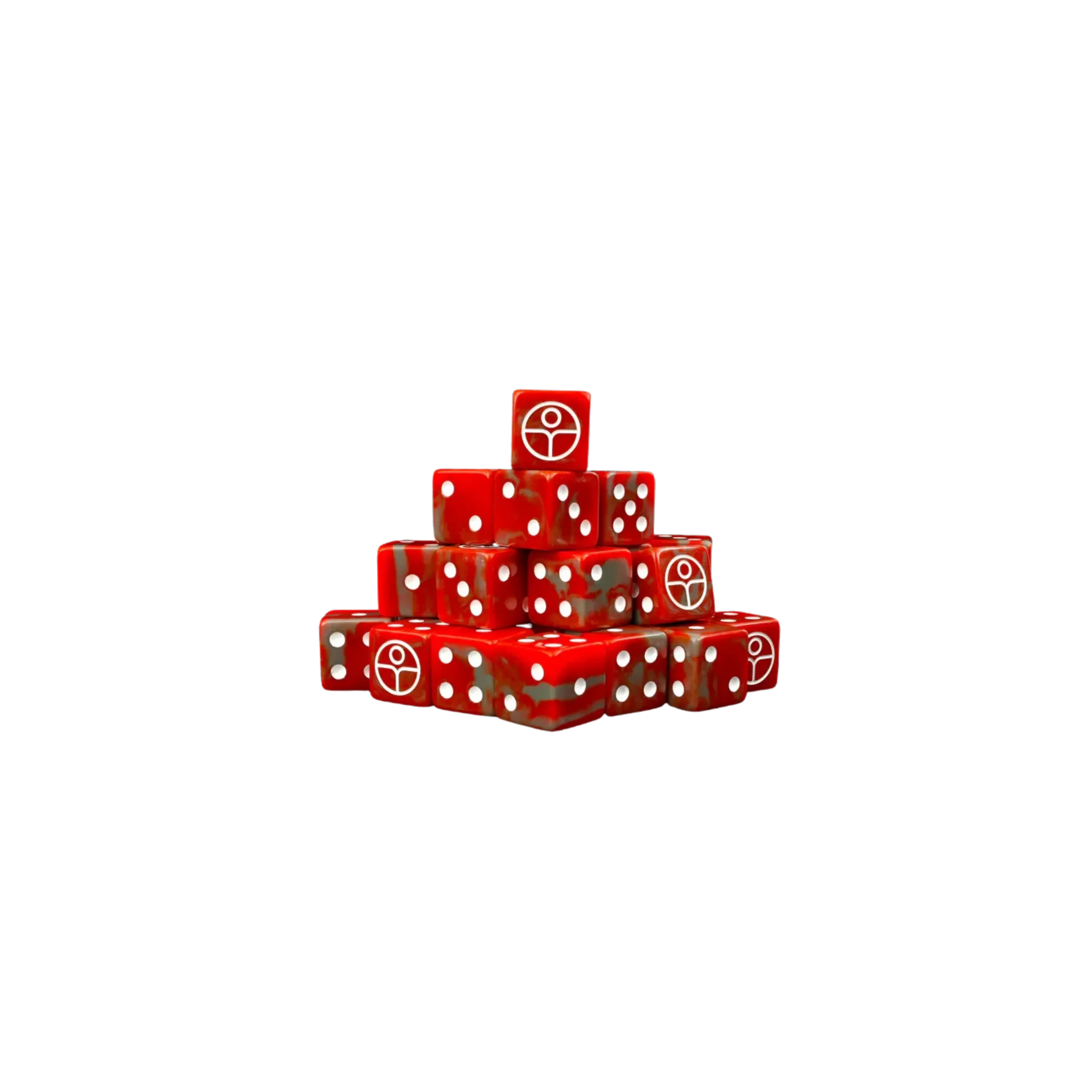 Universal Peace Red Dice Square 16mm (25 Stück)-Baron of Dice-Radaddel