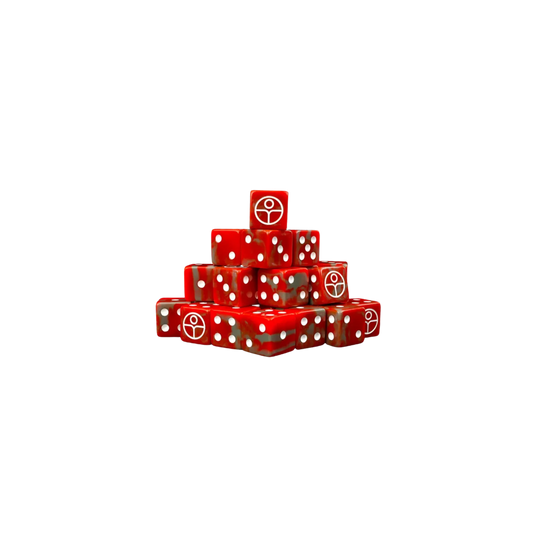 Universal Peace Red Dice Square 16mm (25 Stück)-Baron of Dice-Radaddel