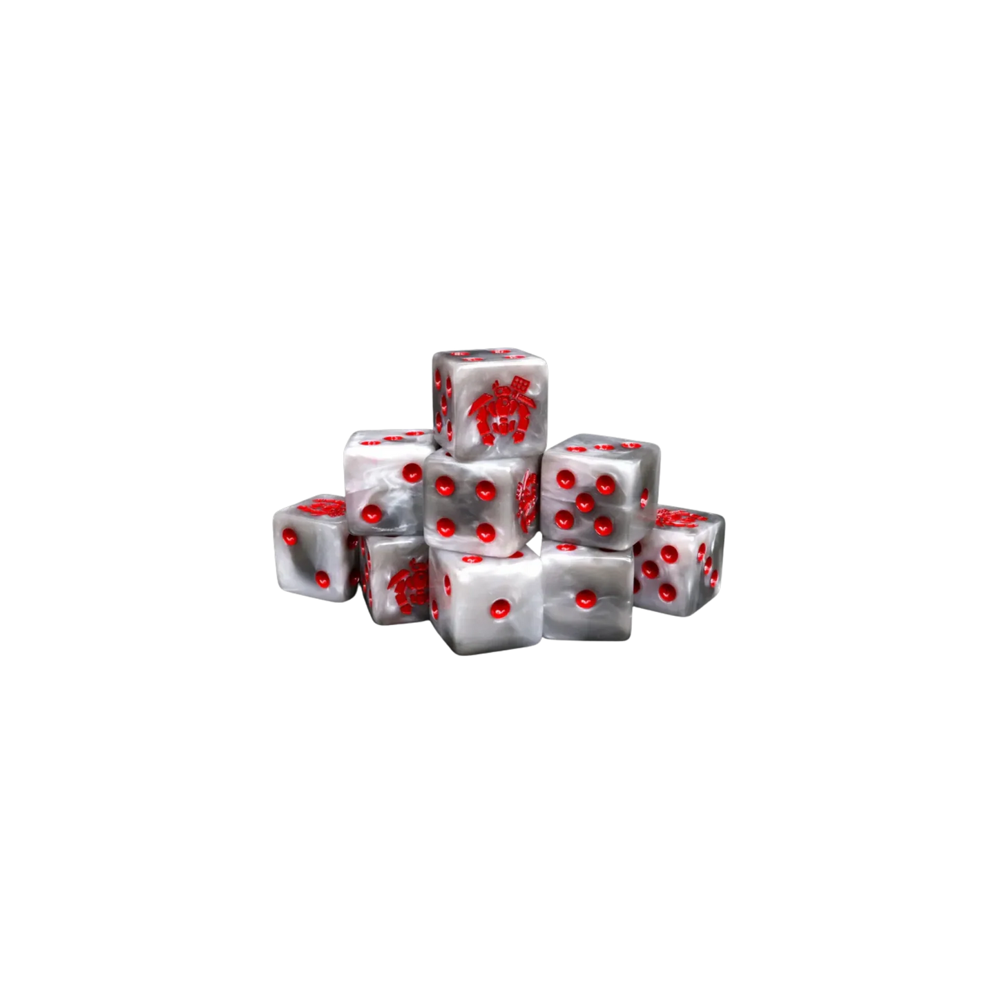 Crisis Robot White Dice 16mm Square (25 Stück)-Baron of Dice-Radaddel