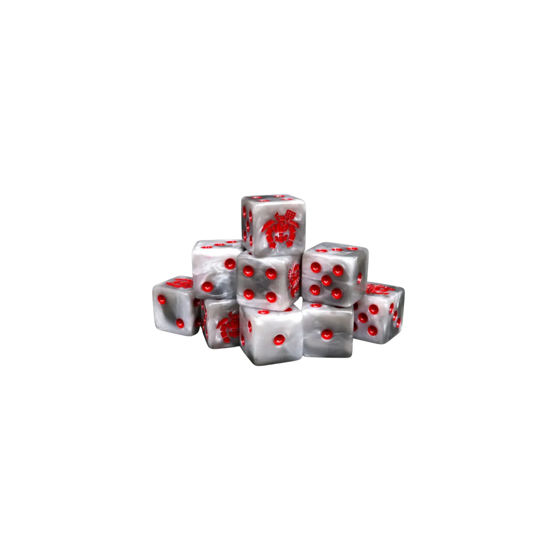 Crisis Robot White Dice 16mm Square (25 Stück)-Baron of Dice-Radaddel