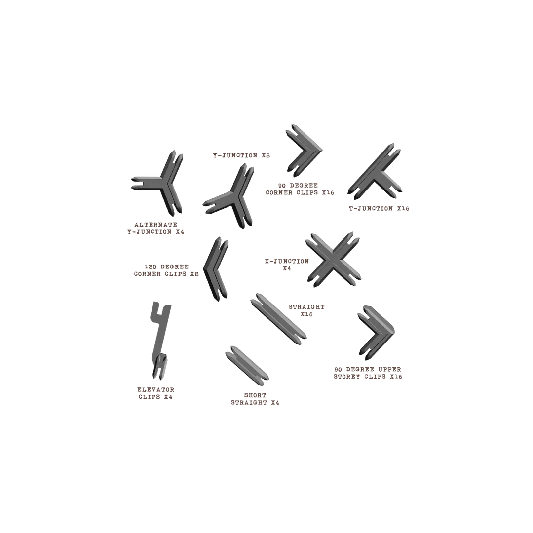 Battle Systems - Plastic Terrain Clips - Grey (2023)-Battle Systems-Radaddel