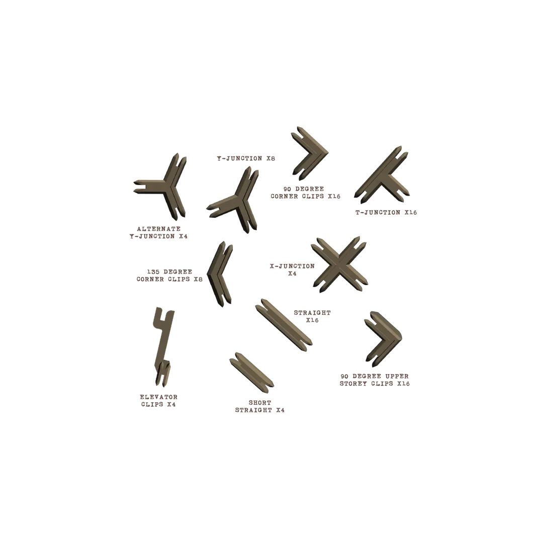 Battle Systems - Plastic Terrain Clips - Brown (2023)-Battle Systems-Radaddel