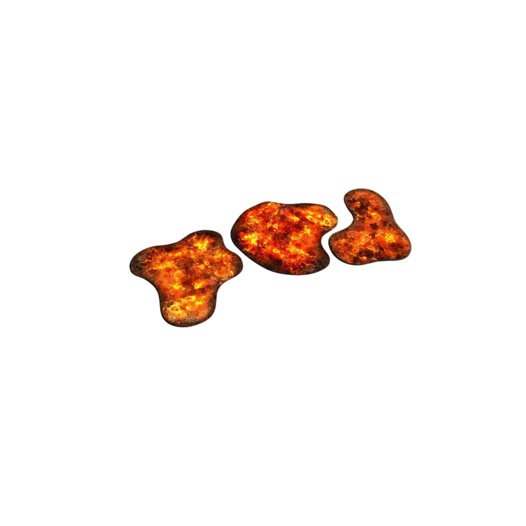 Neoprene 2D Terrain Set - Burning Forest-Playmats.eu-Radaddel