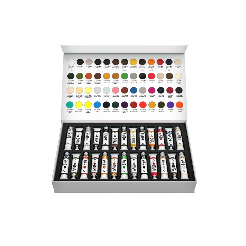 Special Box Full Range ABT 502 Oils (52 Colors X 20 ml)-AK-Interactive-Radaddel