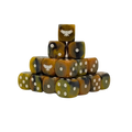 Inquisition Gold Dice 16mm Round (25 Stück)-Baron of Dice-Radaddel
