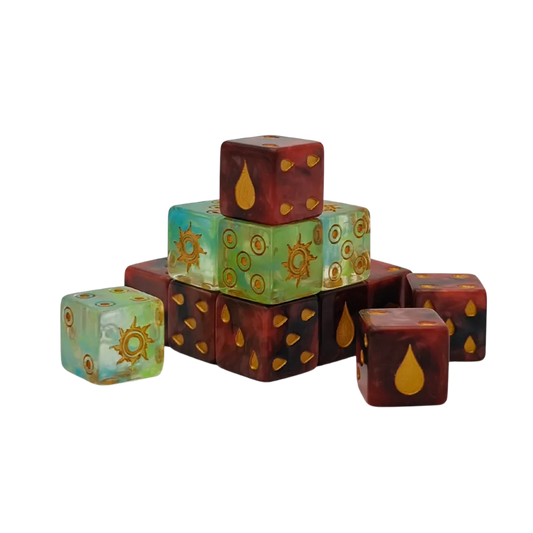Blood & Blessings Dice 16mm Square (12 Stück)-Baron of Dice-Radaddel